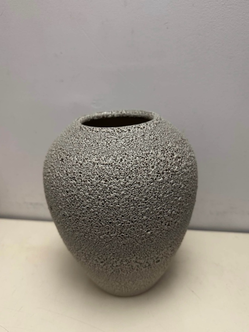West Elm Textured Stone-Effect Vase